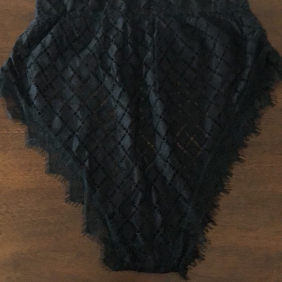 Black Teddy Lace Bodysuit Eyelash Sheer NEW - Picture 5 of 7
